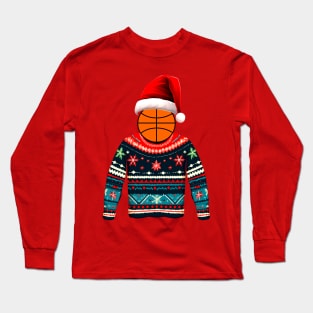 Ugly Christmas Sweater Basketball #2 Long Sleeve T-Shirt